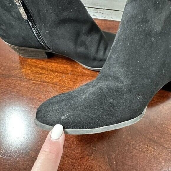 Circus Sam Edelman Women's Ankle Booties Size 10 Black Silver Studs Zip - Picture 10 of 11